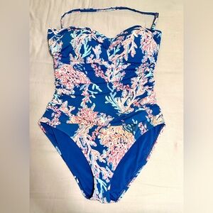 Lilly Pulitzer Blue Coral One Piece Swimsuit